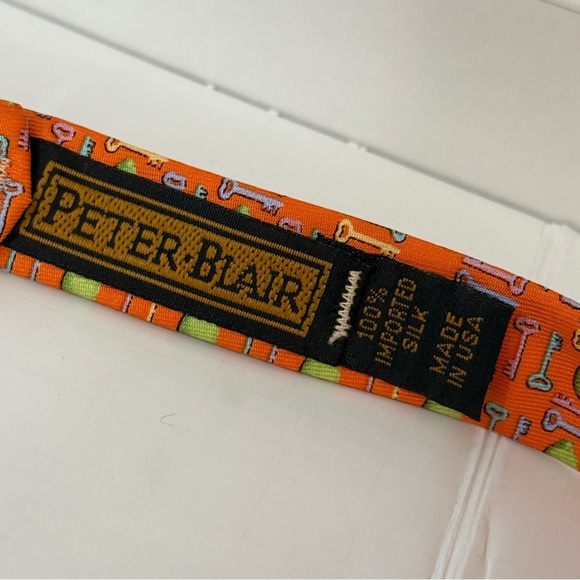 Peter Blair Key Lime Adjustable Bow Tie Orange - Picture 6 of 6